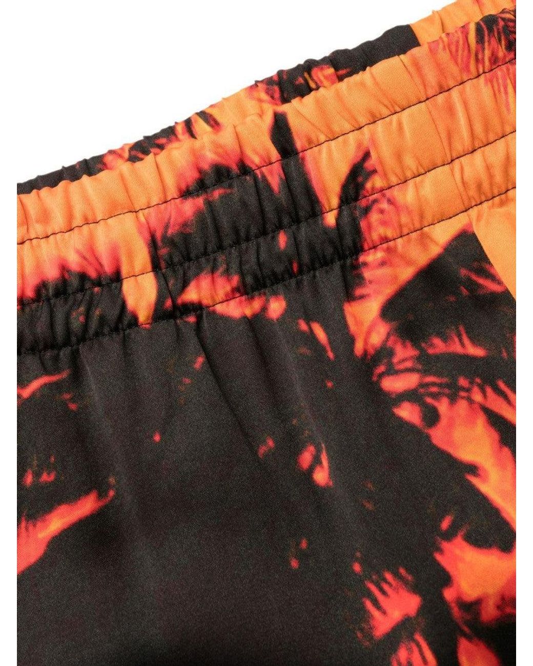 BLUE SKY INN Orange Printed Swimming Trunks for men