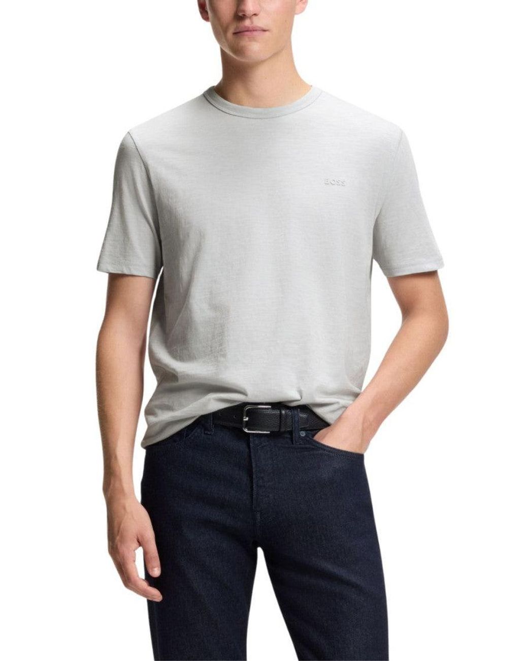 Boss Gray Logo T-Shirt for men