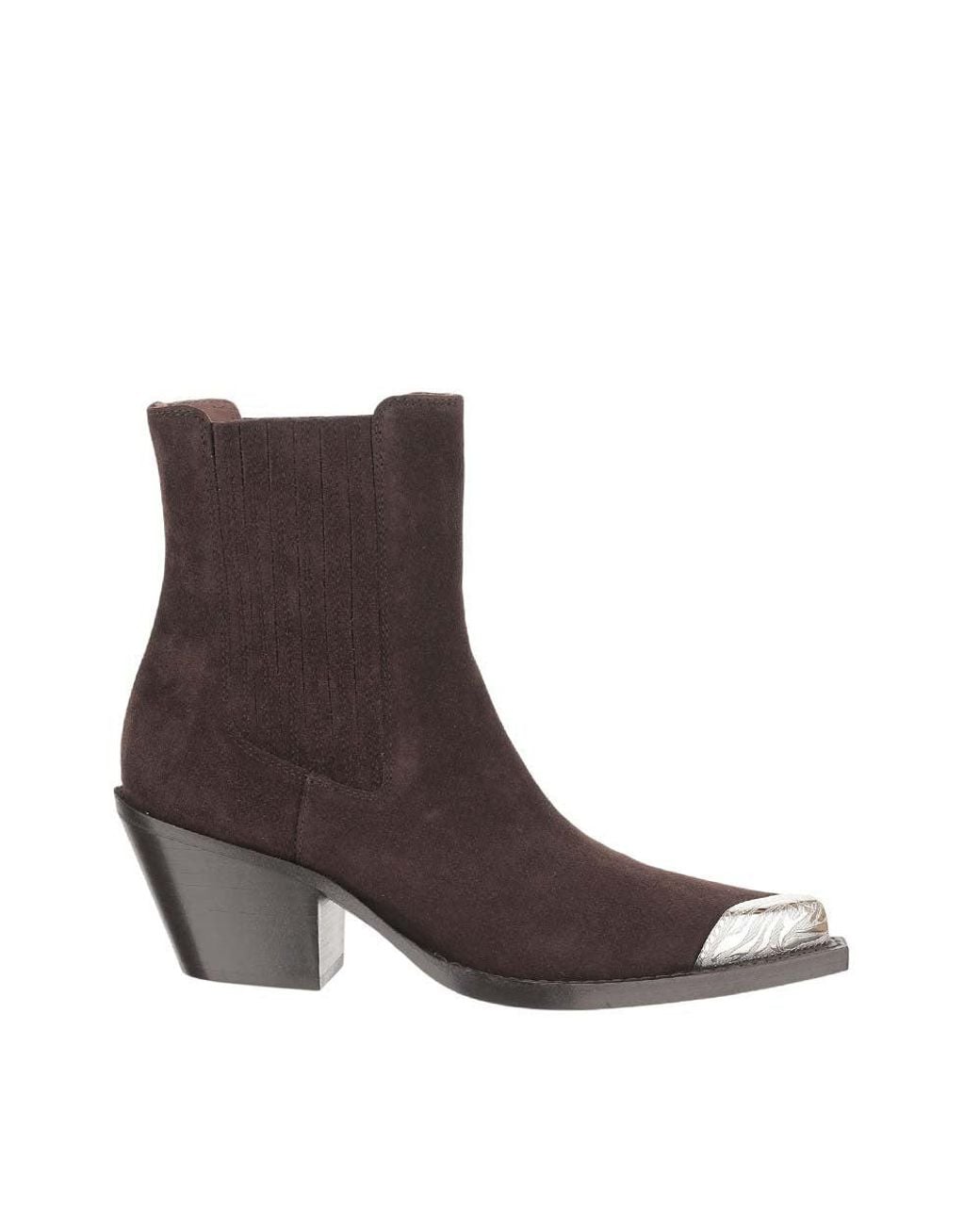 Paris Texas Brown Dark Slip-On Suede Boots