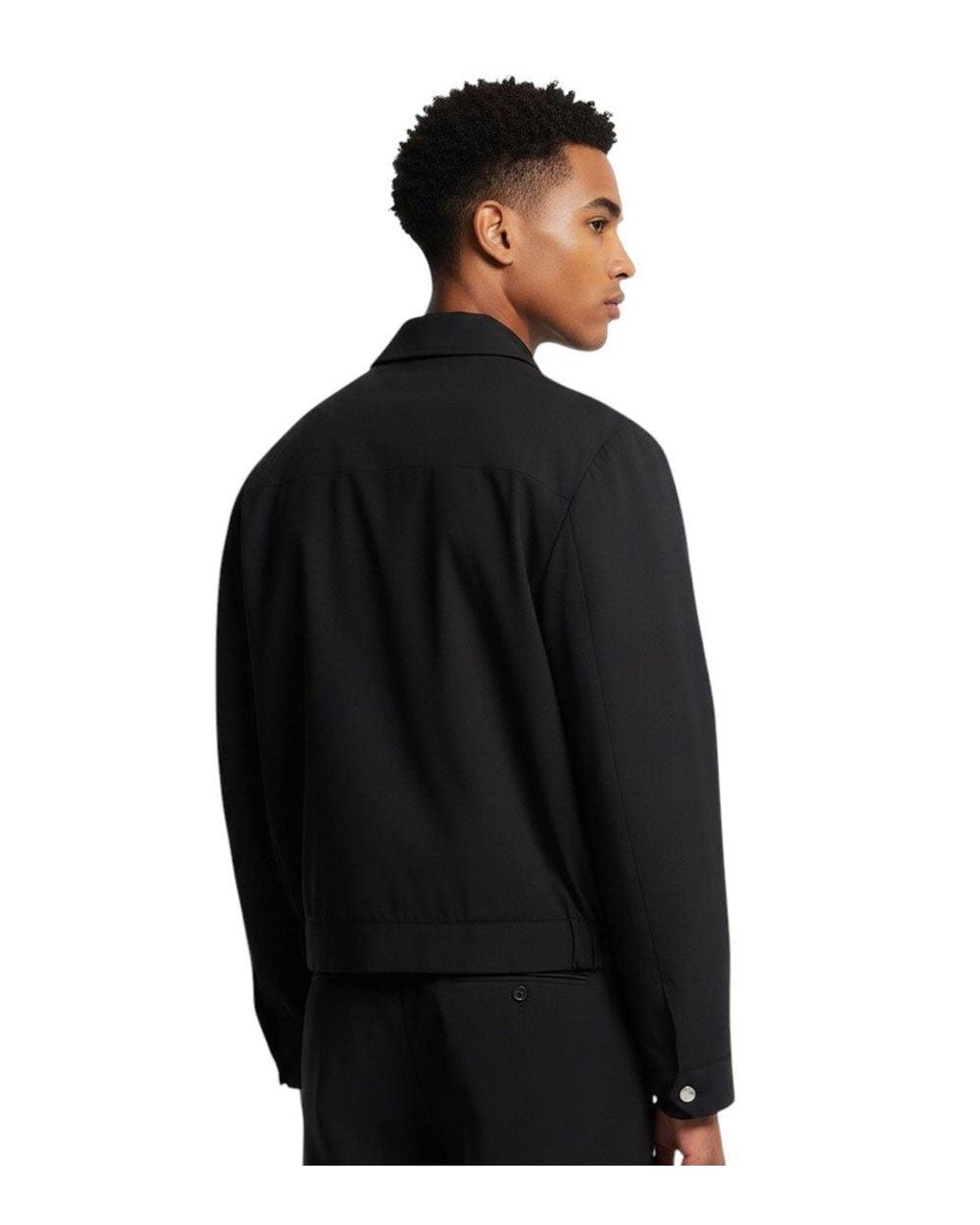 DSquared² Black Check Zip Up Jacket for men