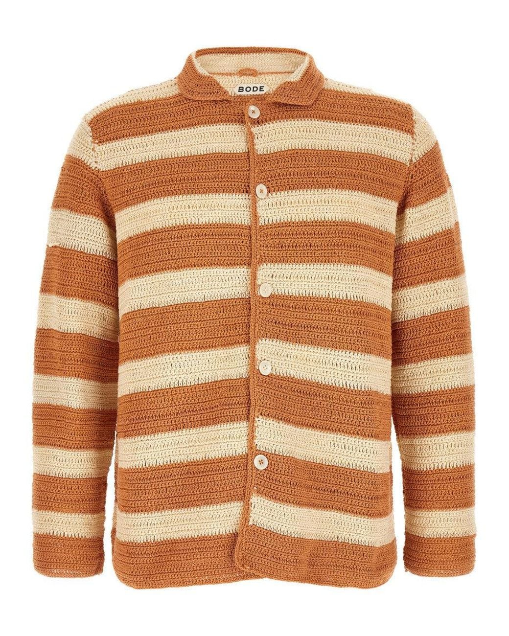 Bode Brown Regular Striped Shirt for men