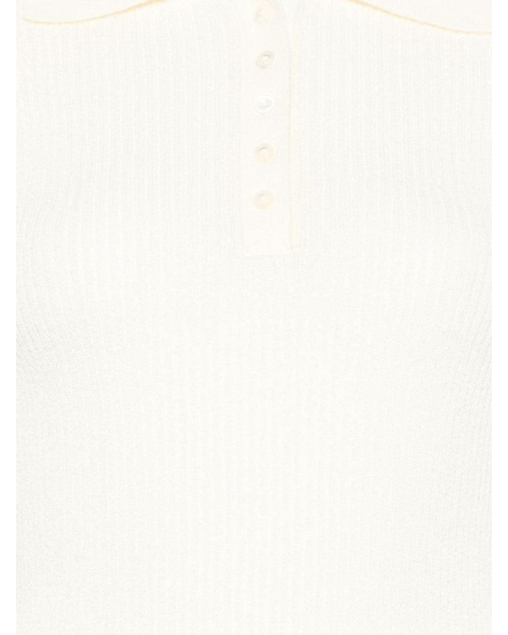 DUNST White Solid Shirt Collar Polo