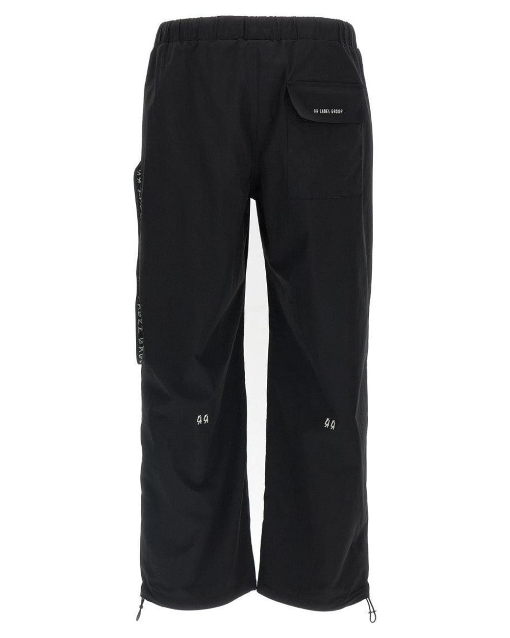 44 Label Group Black Elasticated Trousers for men