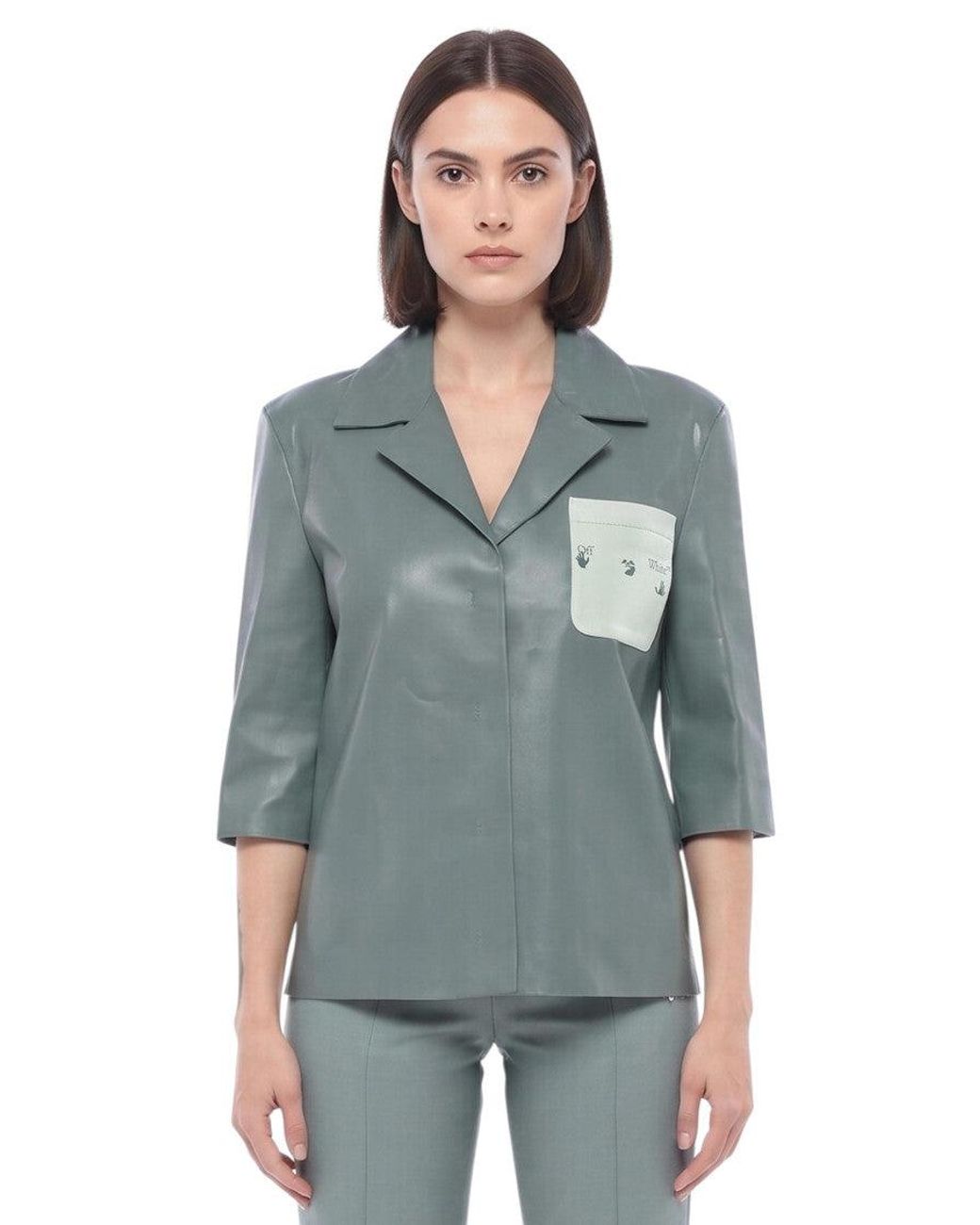 Off-White c/o Virgil Abloh Gray Tailored Solid Shirt