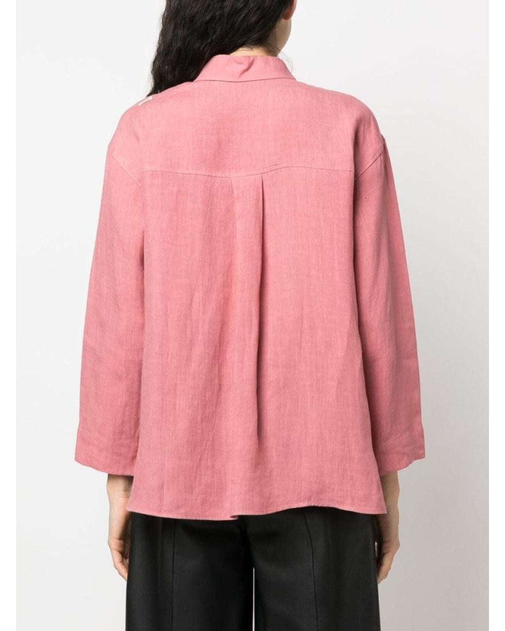 Max Mara Pink Linen Shirt
