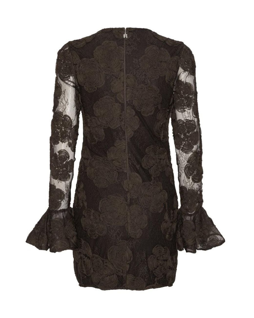 ROTATE BIRGER CHRISTENSEN Black Mini Dress Flower