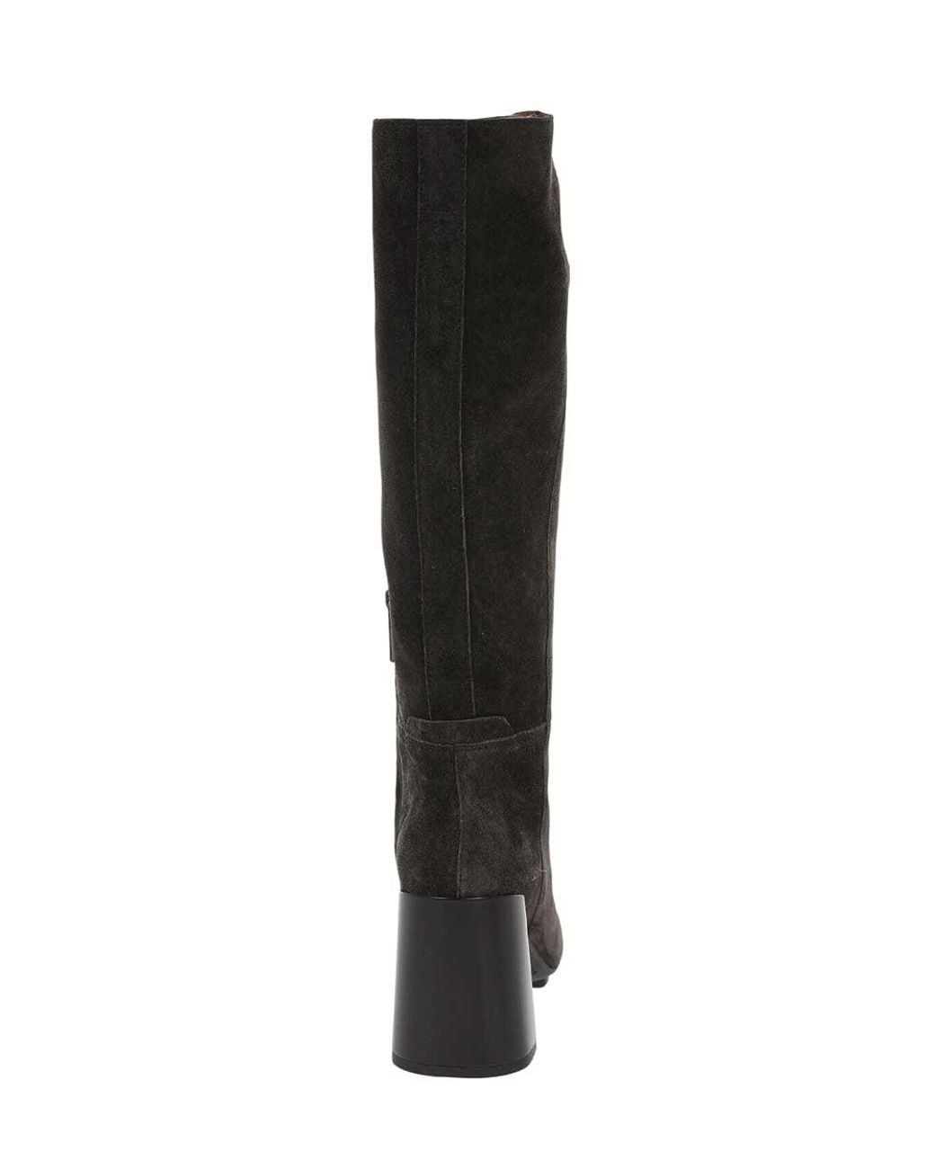 Hogan Black Suede Chunky Heel Boots