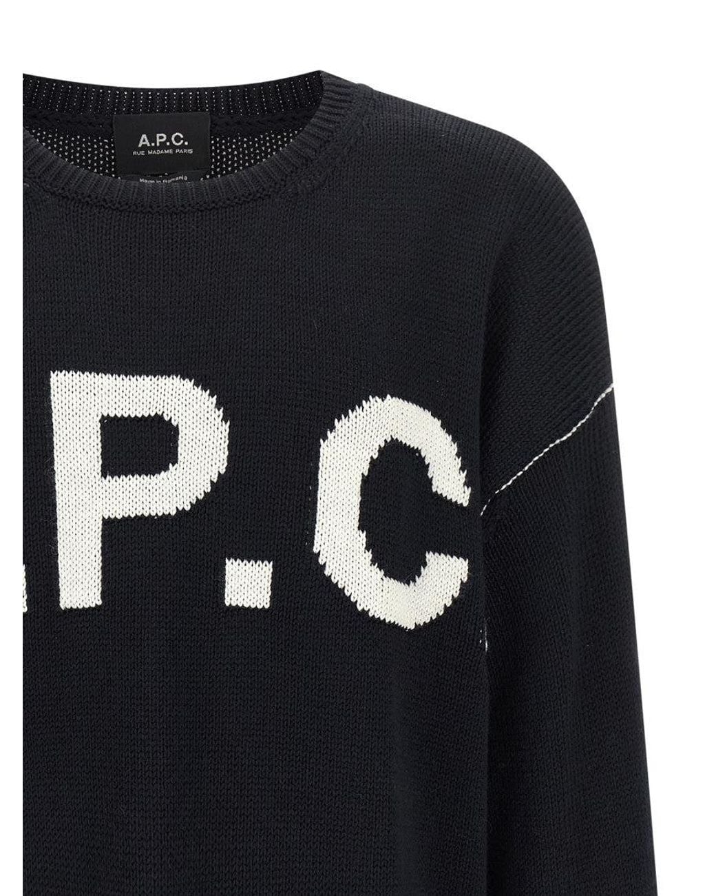 A.P.C. Blue Logo Sweater for men