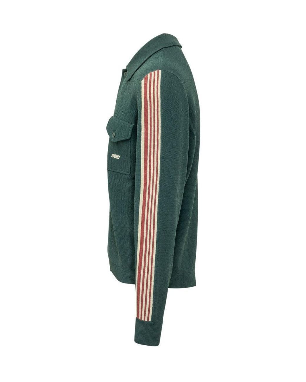 Autry Green Stripes Shirt Jacket for men