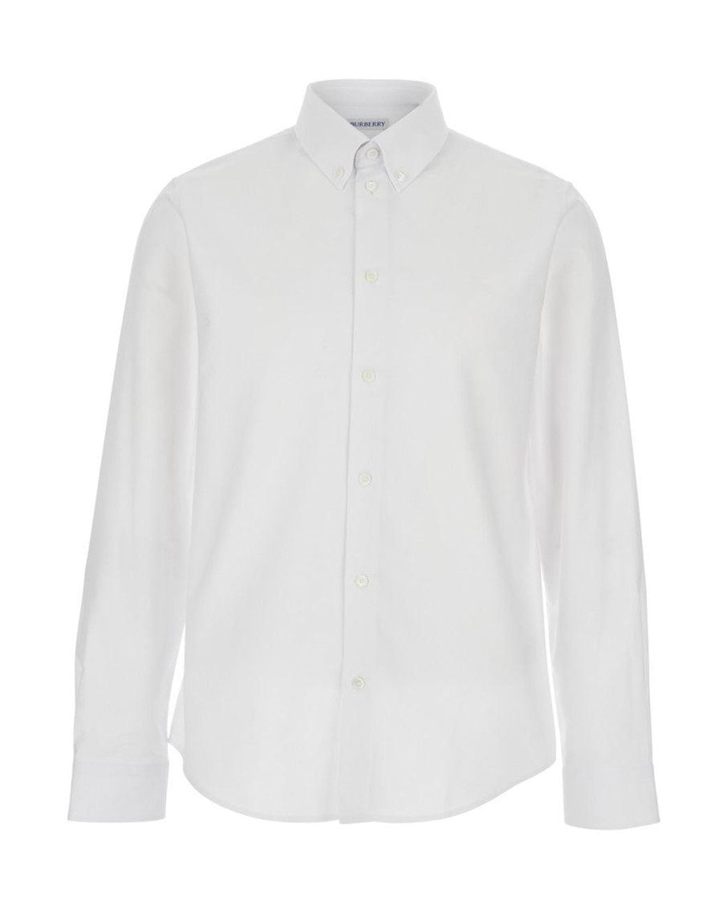 Burberry White Regular Solid Shirt for men