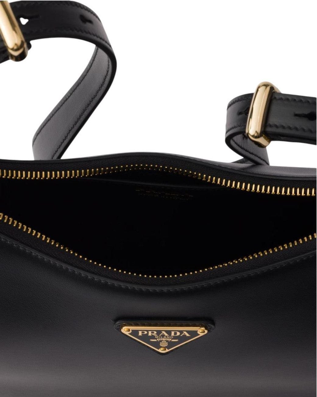 Prada Black Logo Medium Shoulder Bag