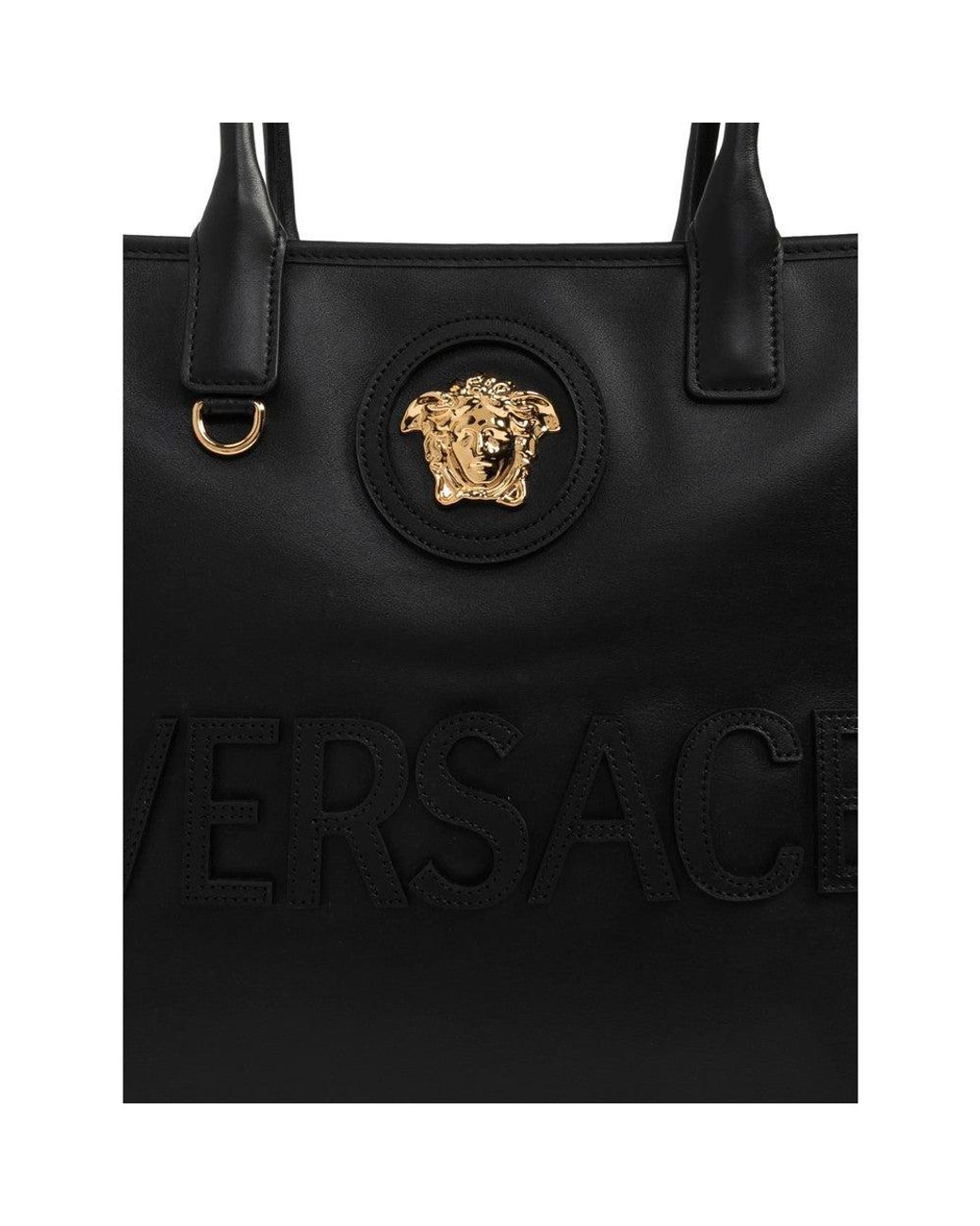 Versace Black Tote Bags