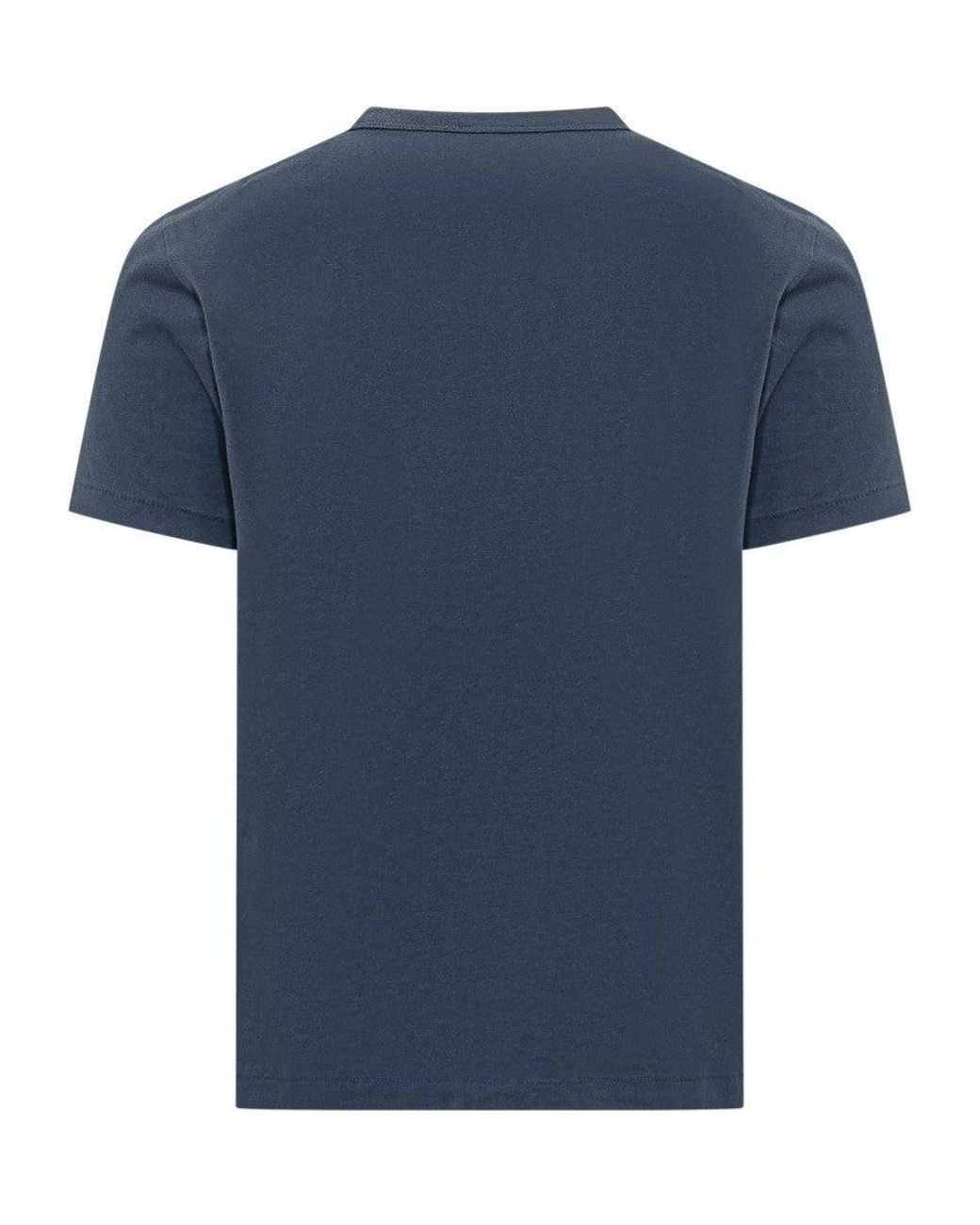 KENZO Blue Crew Neck Logo T-Shirt for men