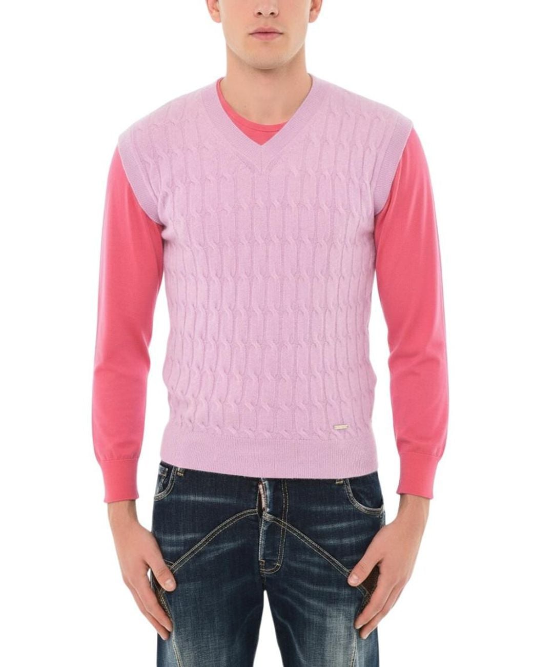 DSquared² Red V Neck Sweater for men