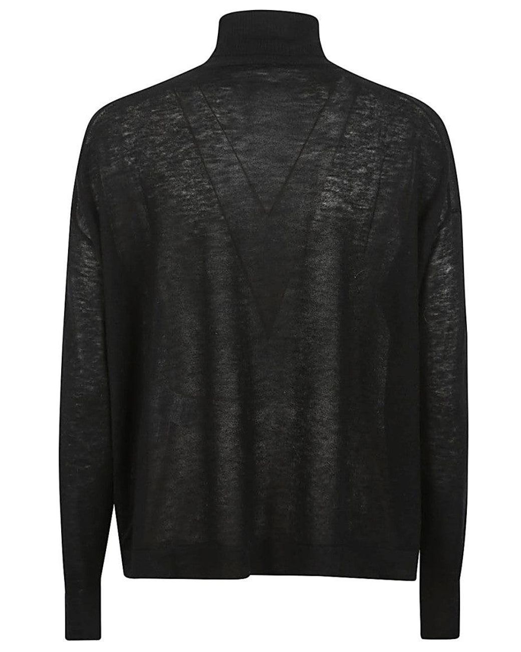 C.t. Plage Black Cashmere High-Neck Sweater