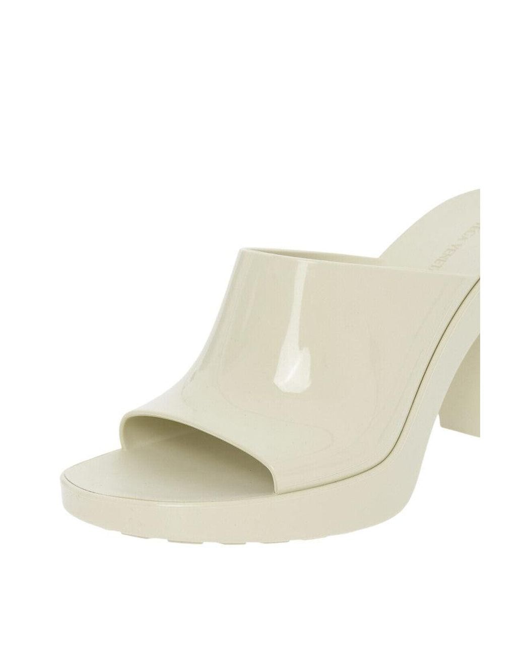 Bottega Veneta White Gleam Mules