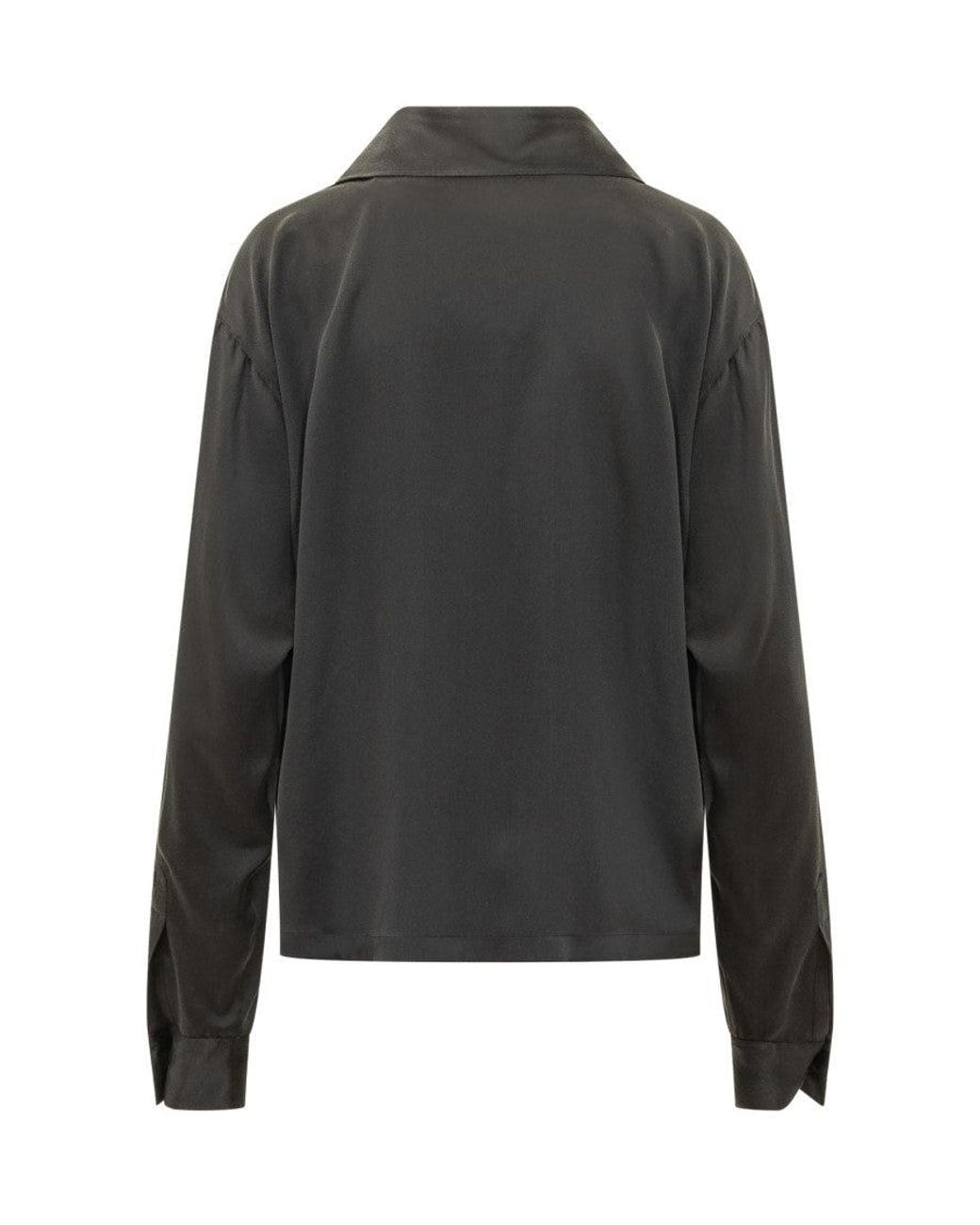 Tom Ford Black Silk Satin Polo