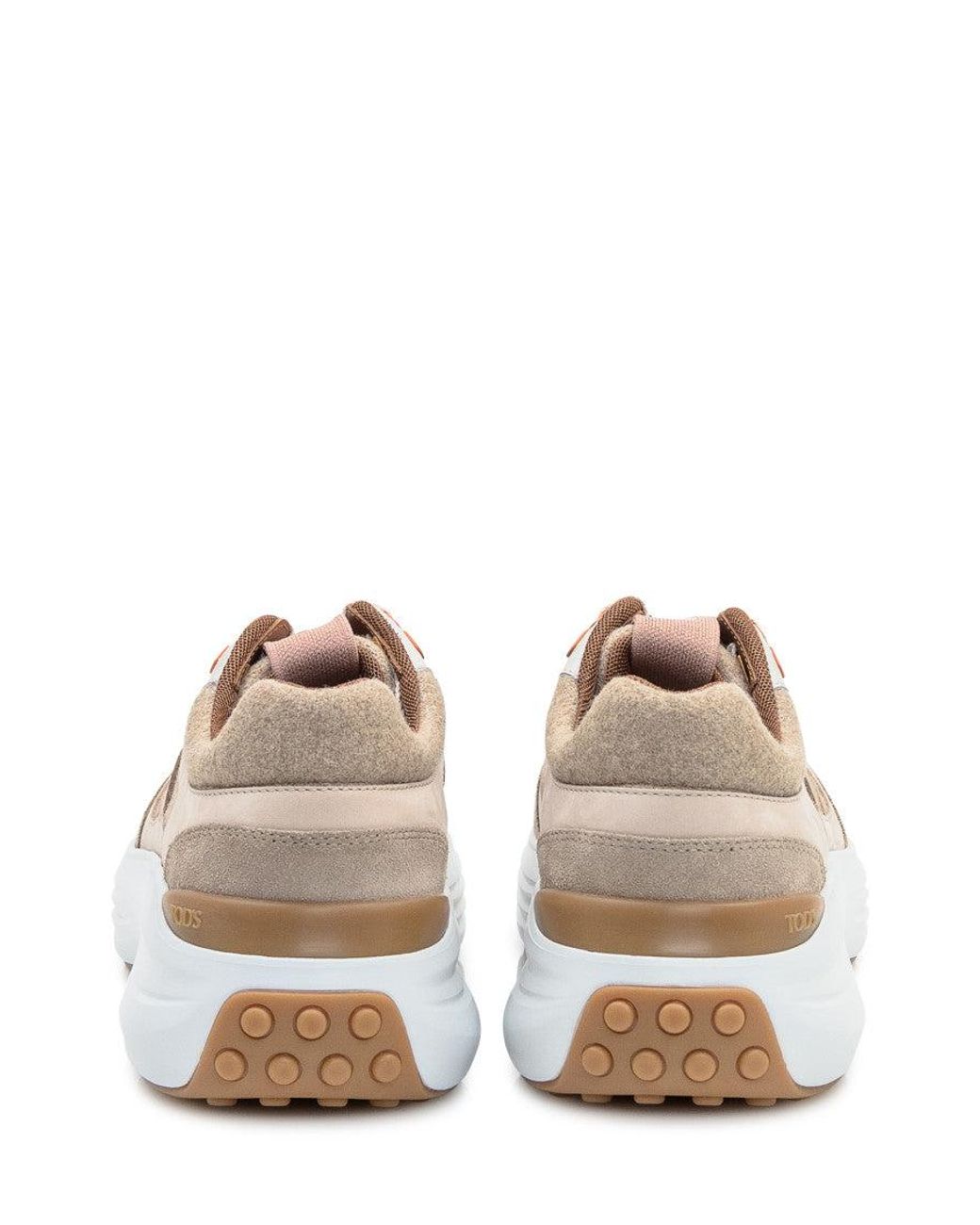 Tod's White Sneaker Style Elevated: Premium Fabric And Leather Sneakers