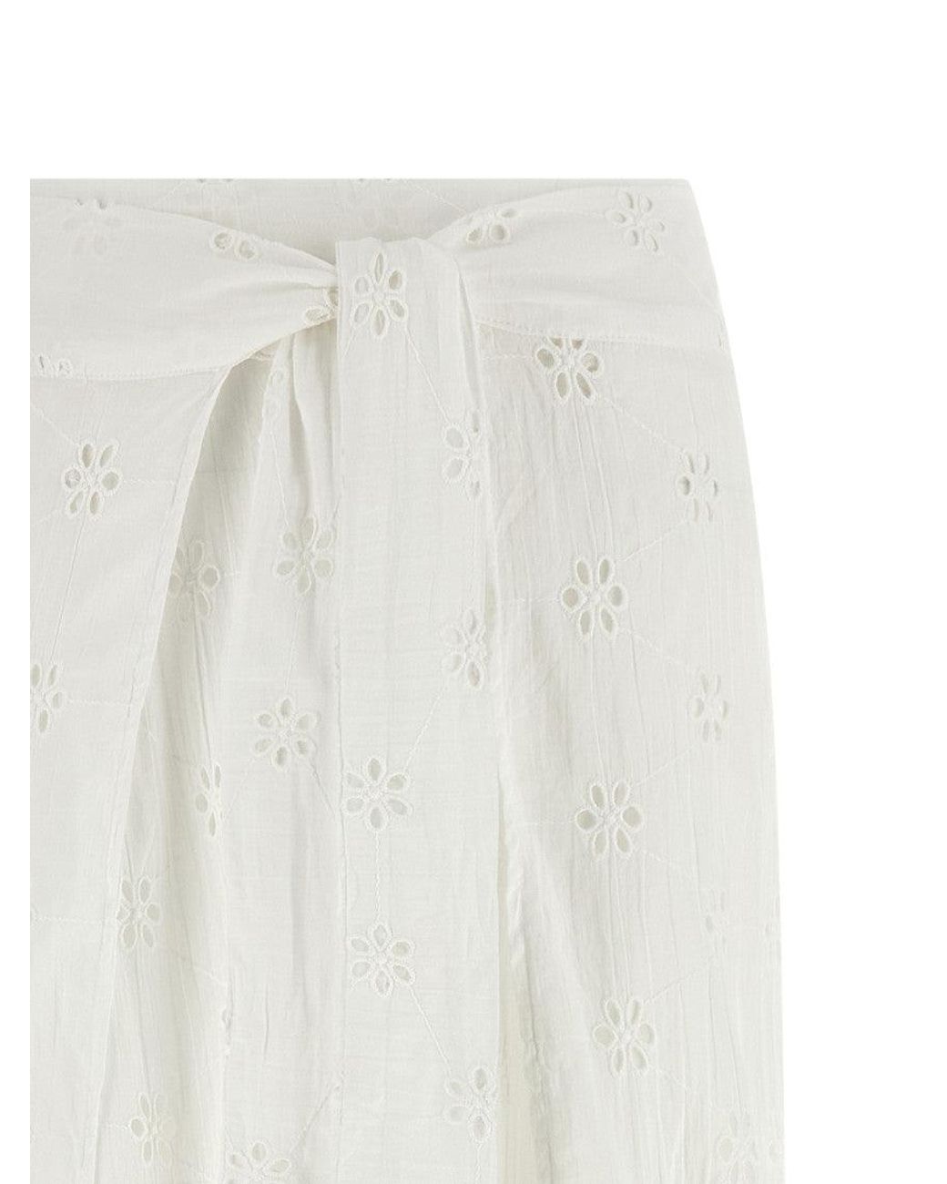 Polo Ralph Lauren White Loose Flat Front Pants