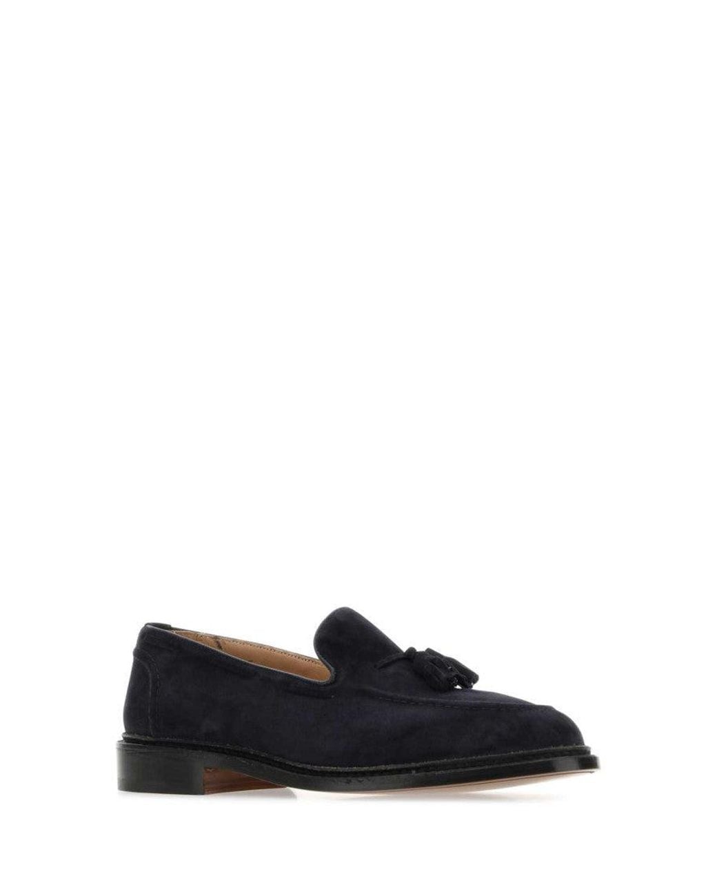 Tricker's Black Suede Elton Loafers for men