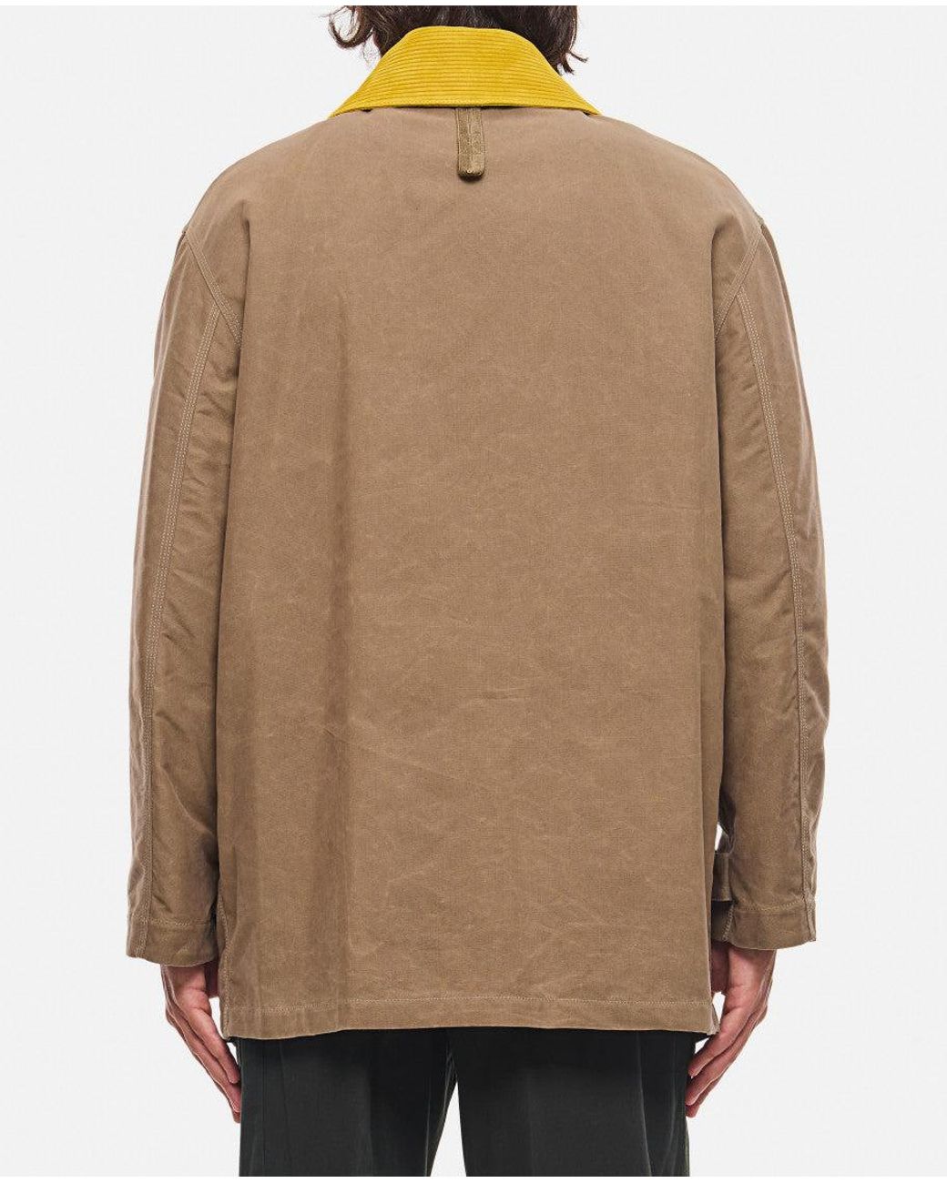 Fendi Brown Cappuccino Canvas Coat for men