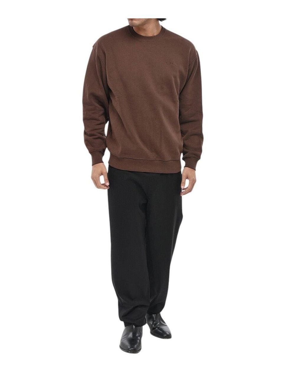 DIESEL Brown Crew Neck Sweatshirt for men