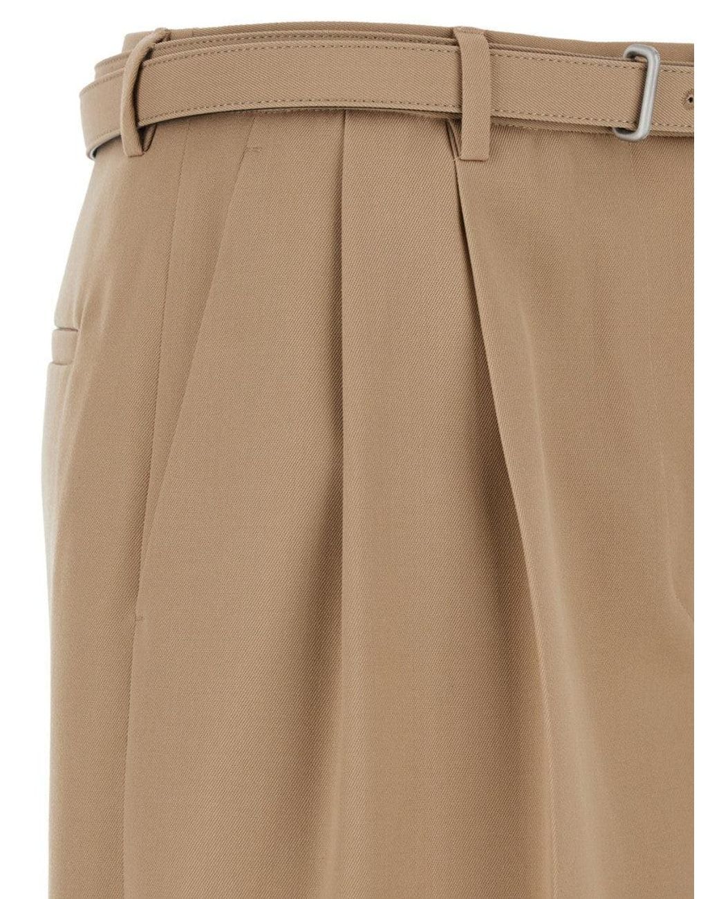 Jil Sander Natural Belted Pants