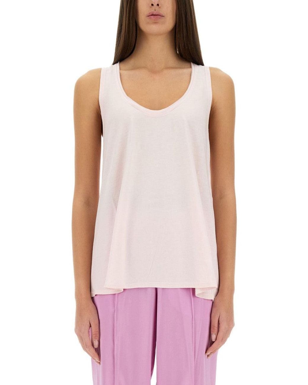Tom Ford Purple Light Solid Scoop Neck Top