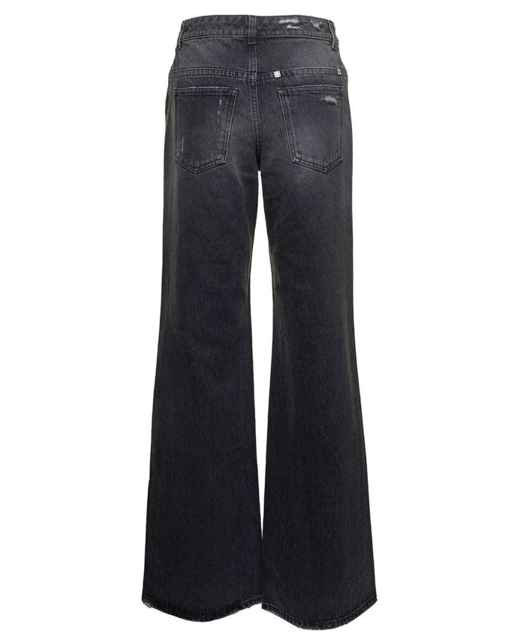 Givenchy Black 5-Pocket Style Wide Jeans