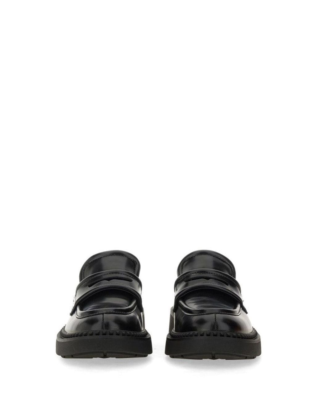 Ash Black Leather Loafers