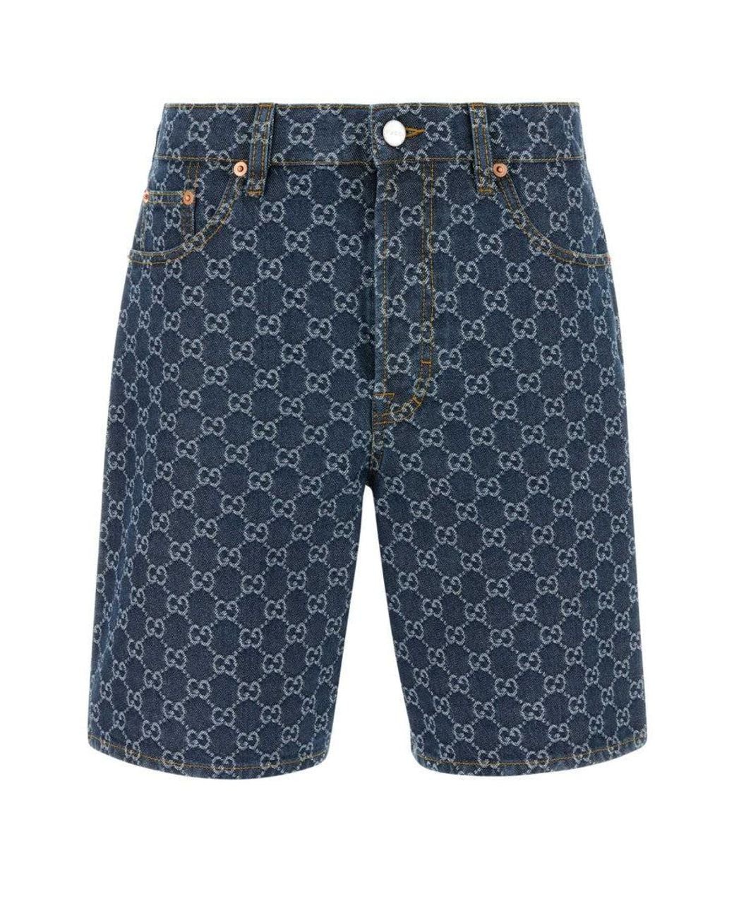 Gucci Blue Logo Shorts