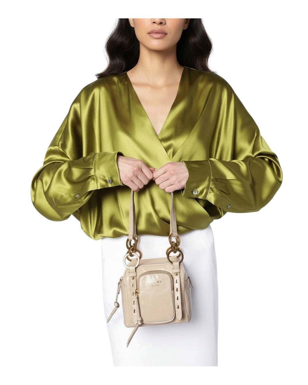 Prada Natural Light Dangle Mini Shoulder Bag