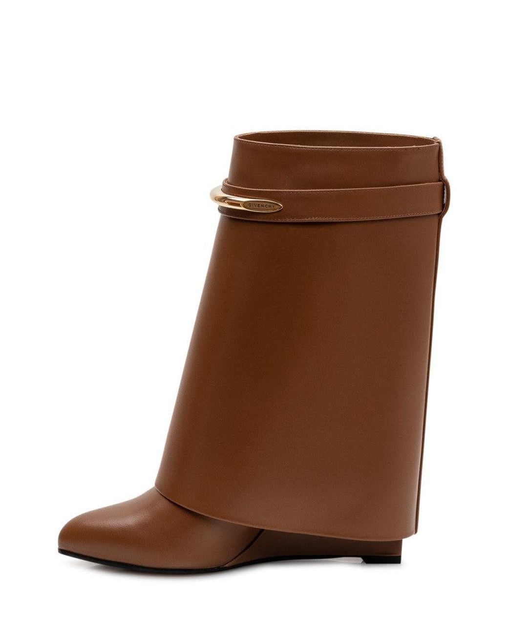 Givenchy Brown Solid Leather Boots