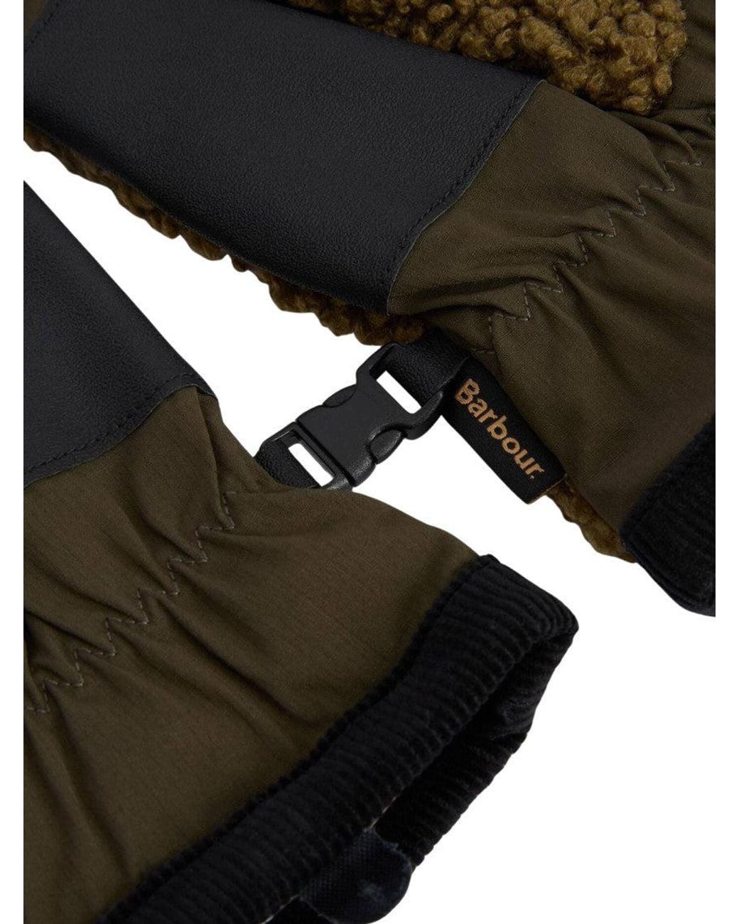 Barbour Green Field Fleece Gloves for men