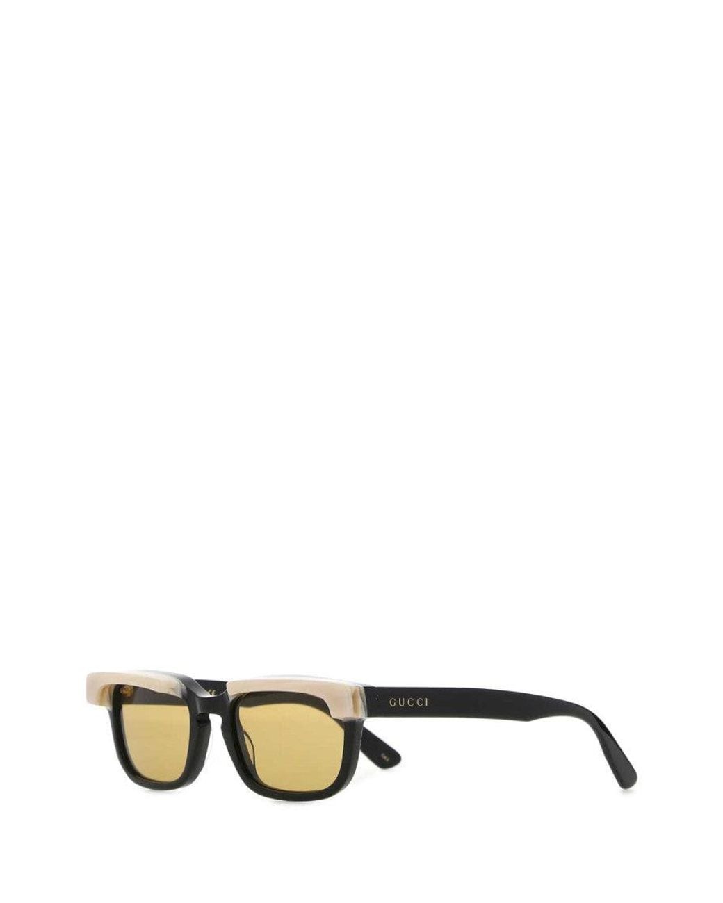 Gucci Black Rectangular Sunglasses for men
