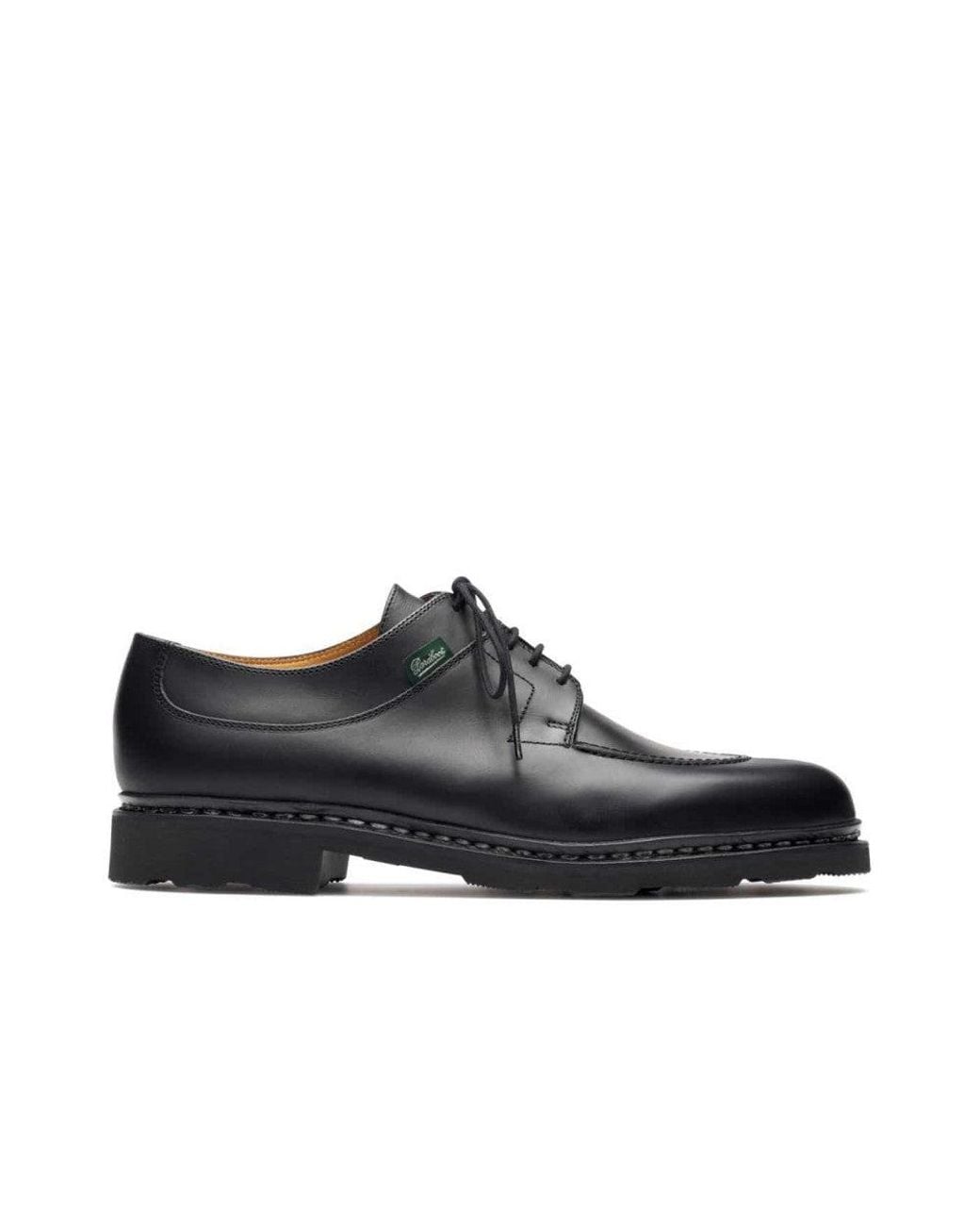 Paraboot Black Solid Avignon Lace Ups Shoes for men