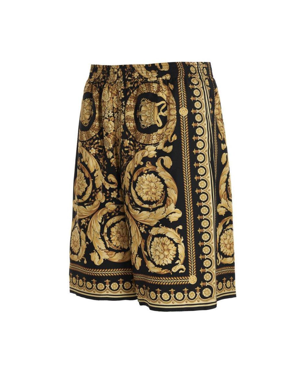 Versace Multicolor Barocco Bermuda Shorts for men