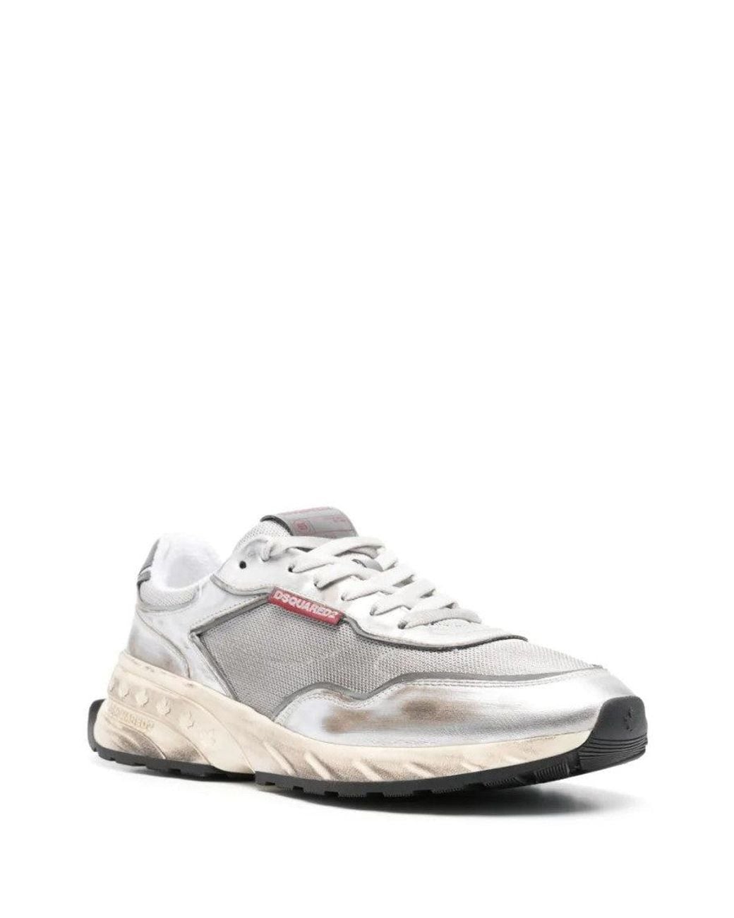 DSquared² White Leather Sneakers for men