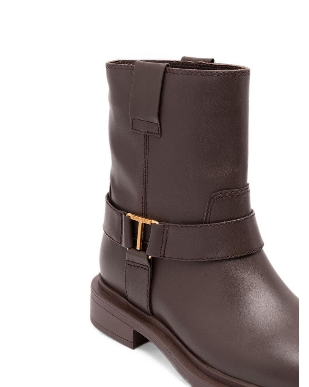 Twinset Brown Leather Boots