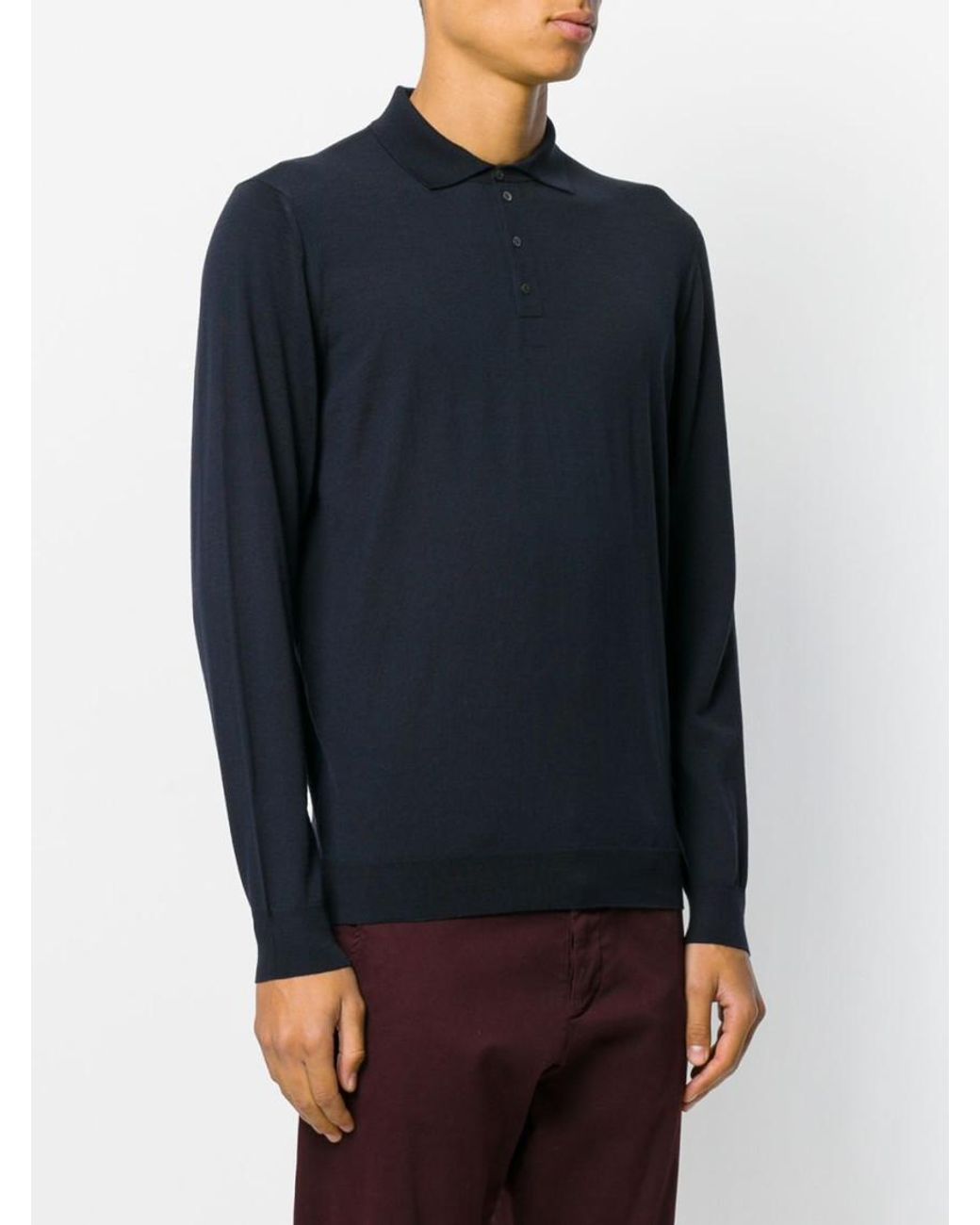 Drumohr Blue Logo Polo for men