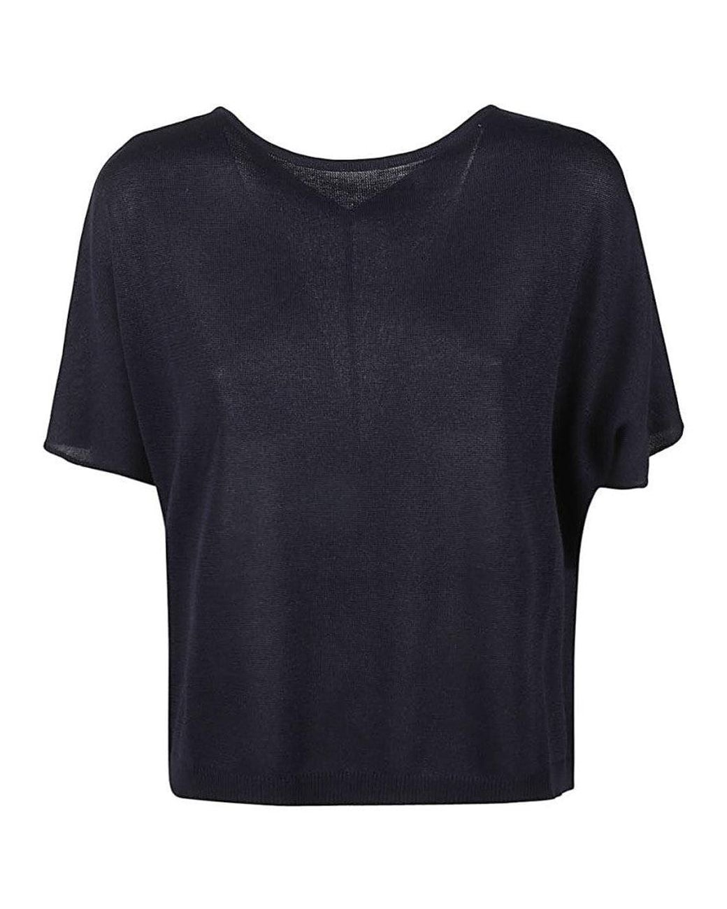 Base London Blue Cotton Blend Top