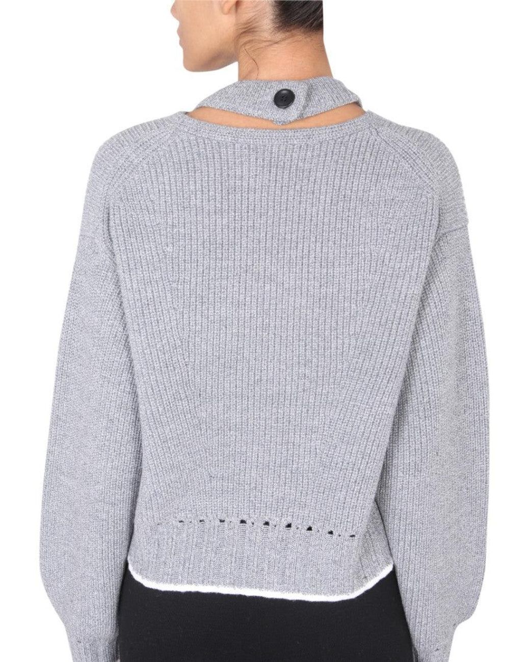 Proenza Schouler Gray Wool Crew Neck Sweater