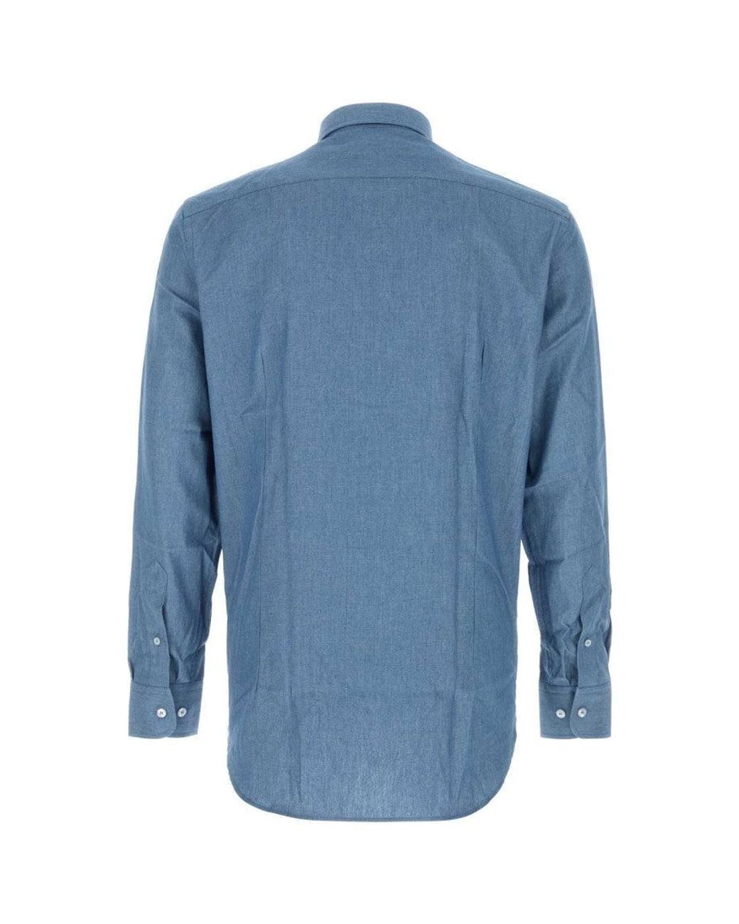 Etro Blue Light Regular Shirt for men
