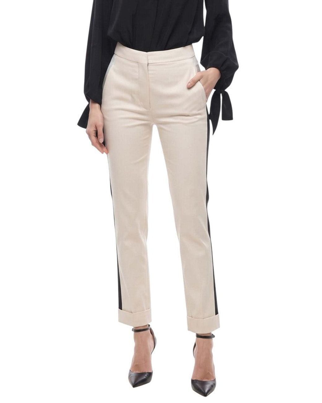 Stella McCartney Black Slim Flat Front Pants