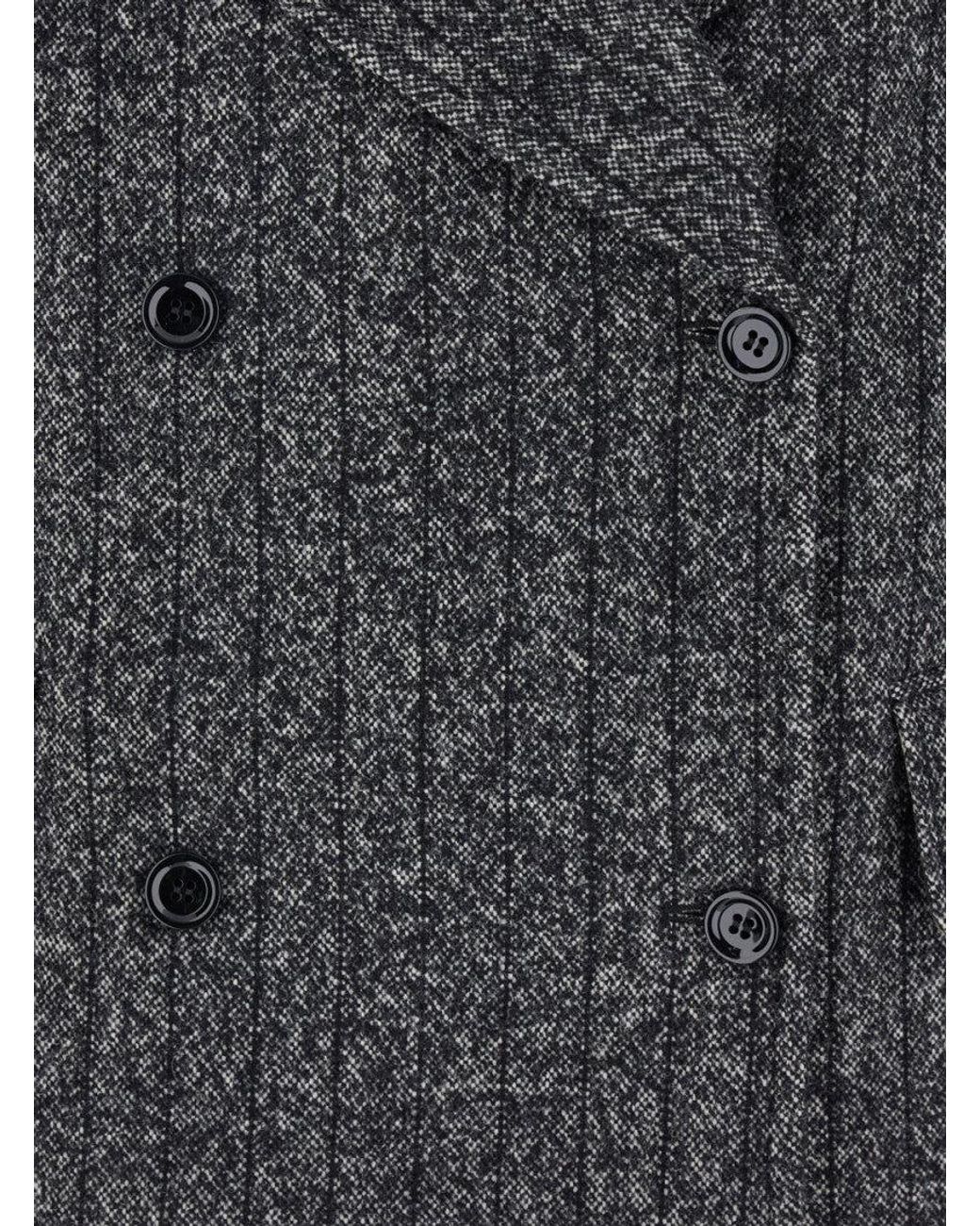 Dolce & Gabbana Black Textured Notched Lapel Blazer