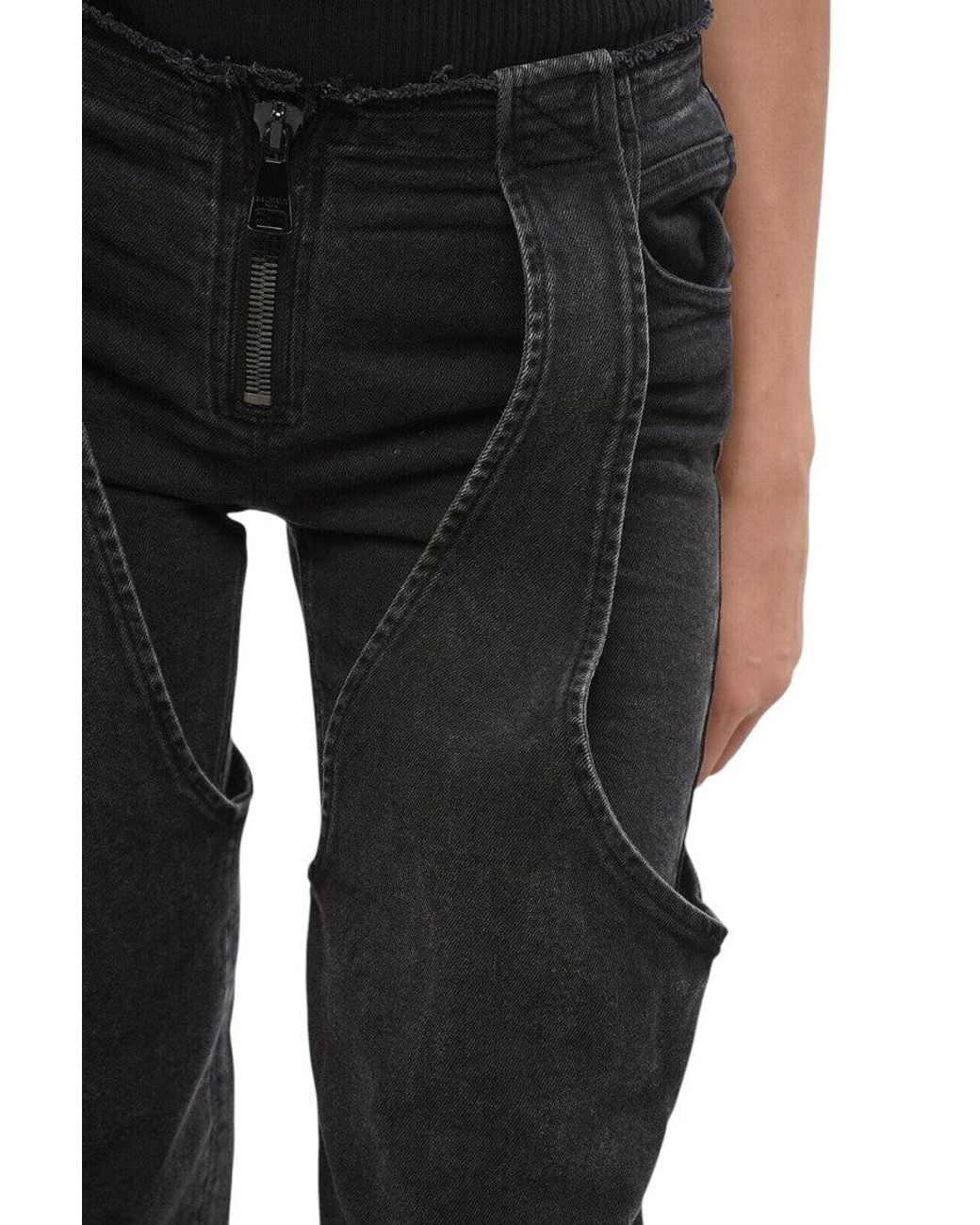 Balmain Black Straight High Rise Jeans