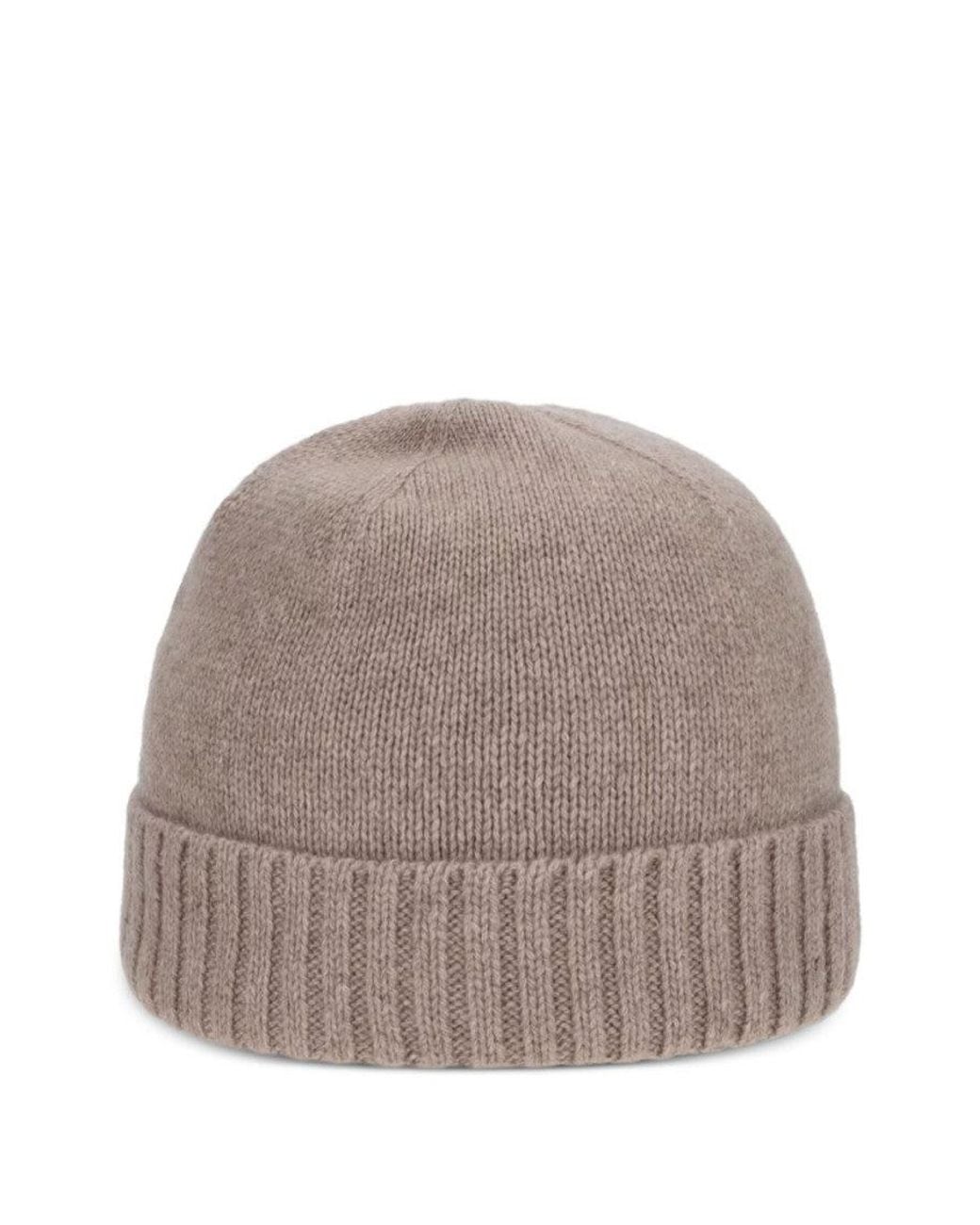 Borsalino Gray Light Logo Beanie Cap