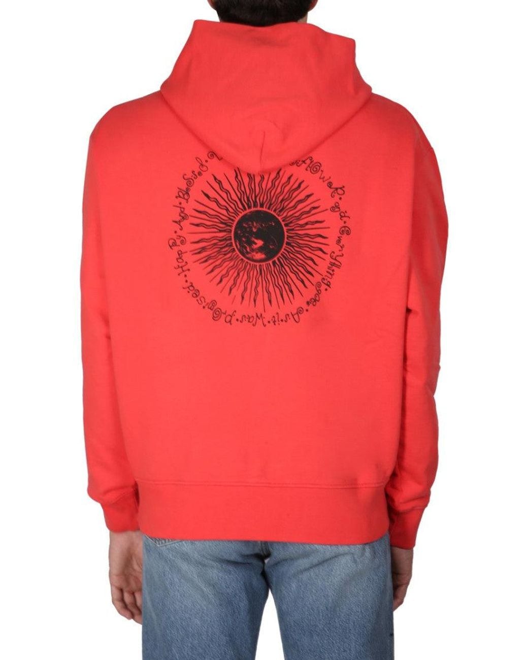 sunflower Red Logo Hood Sweatshirt for men