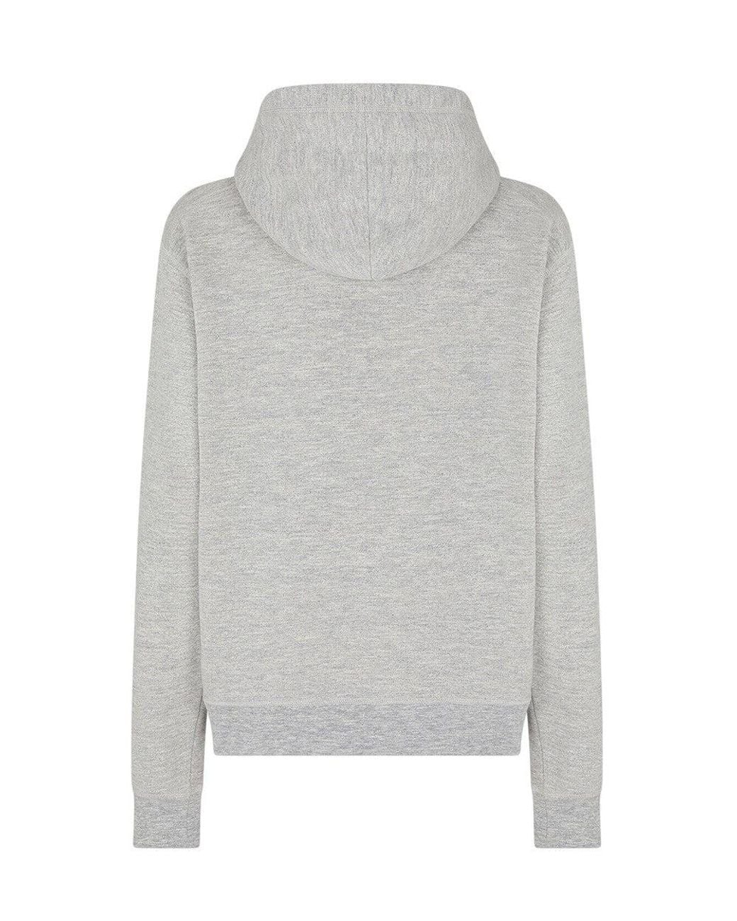 DSquared² Gray Graphic Hood Sweatshirt