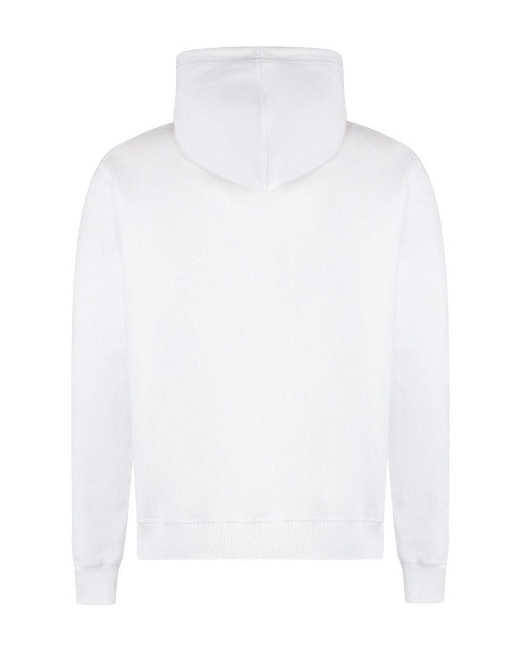 DSquared² White Cotton Hoodie for men